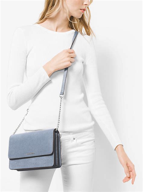 michael kors daniela large crossbody luggage|Daniela Large Saffiano Leather Crossbody Bag .